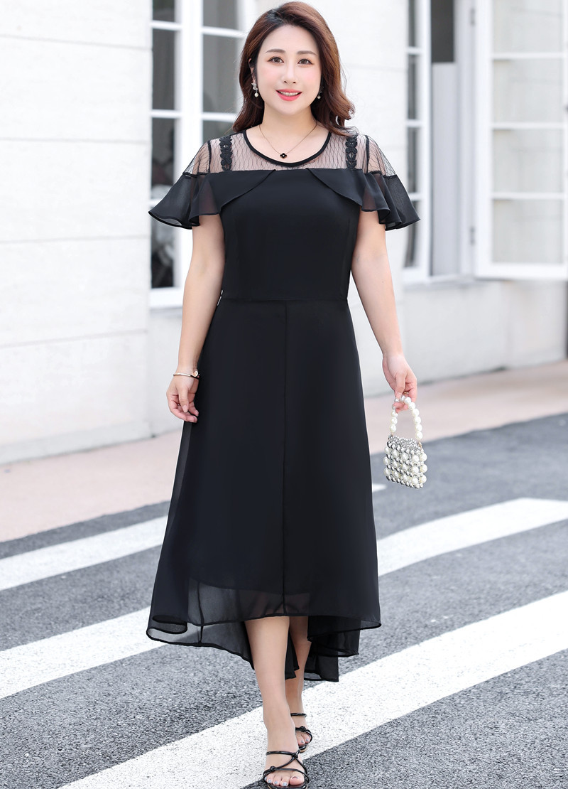 chiffon fuchsia dress SAME Tiered Gown | Size:38/LO and a pair of a1012 TFNC Petite high neck