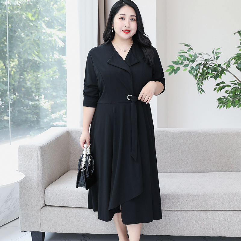 Black plus size shirt dress sales