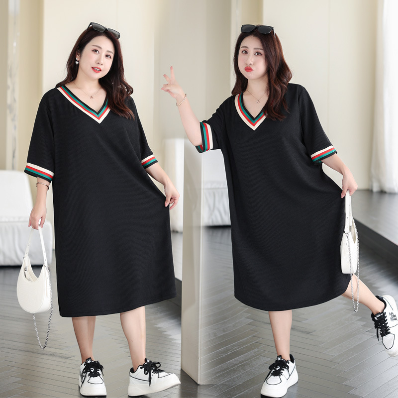 5XL 9XL Plus Size V Neck T Shirt Dress EXTRA BIG SIZE Pluspreorder