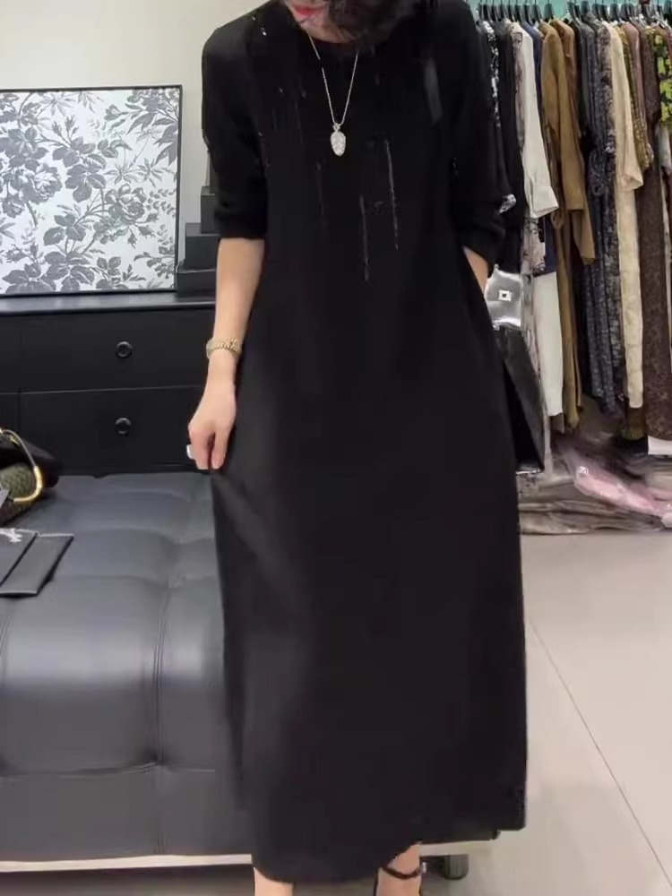 Plus Black Printed Midi Dress main image 1