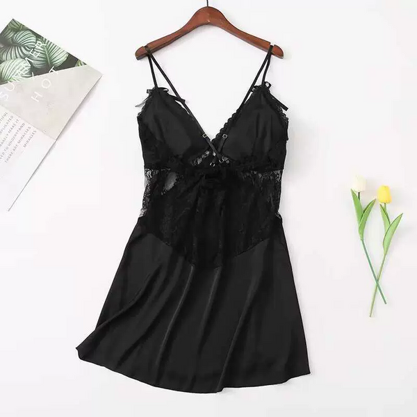 Plus Size Black Lace Sexy Lingerie Dress