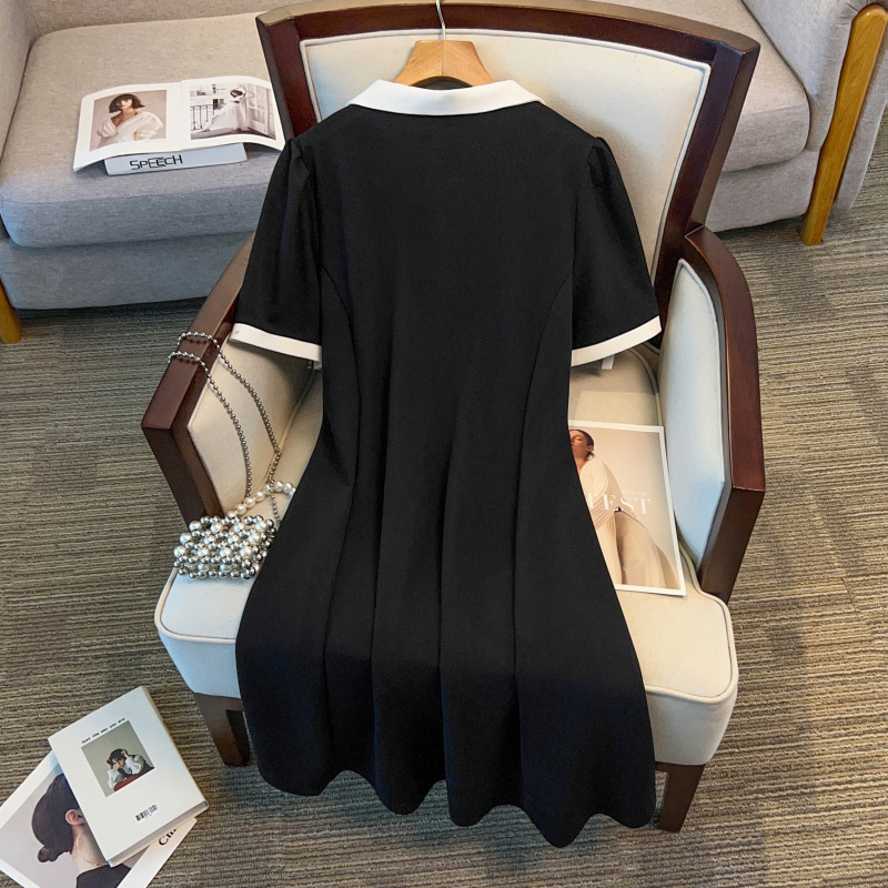 Plus Size Black White Polo Shirt Dress (EXTRA BIG SIZE) Pluspreorder Plus Size Black White Polo Shirt Dress (EXTRA BIG SIZE) Pluspreorder