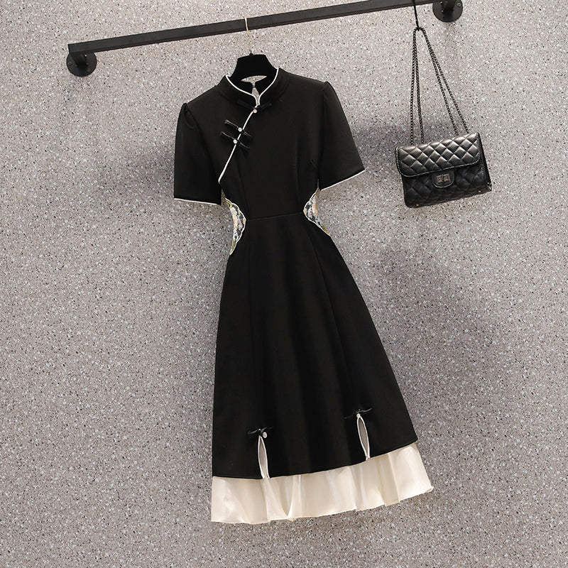 Plus Size Black Oriental Cheongsam Dress – Pluspreorder