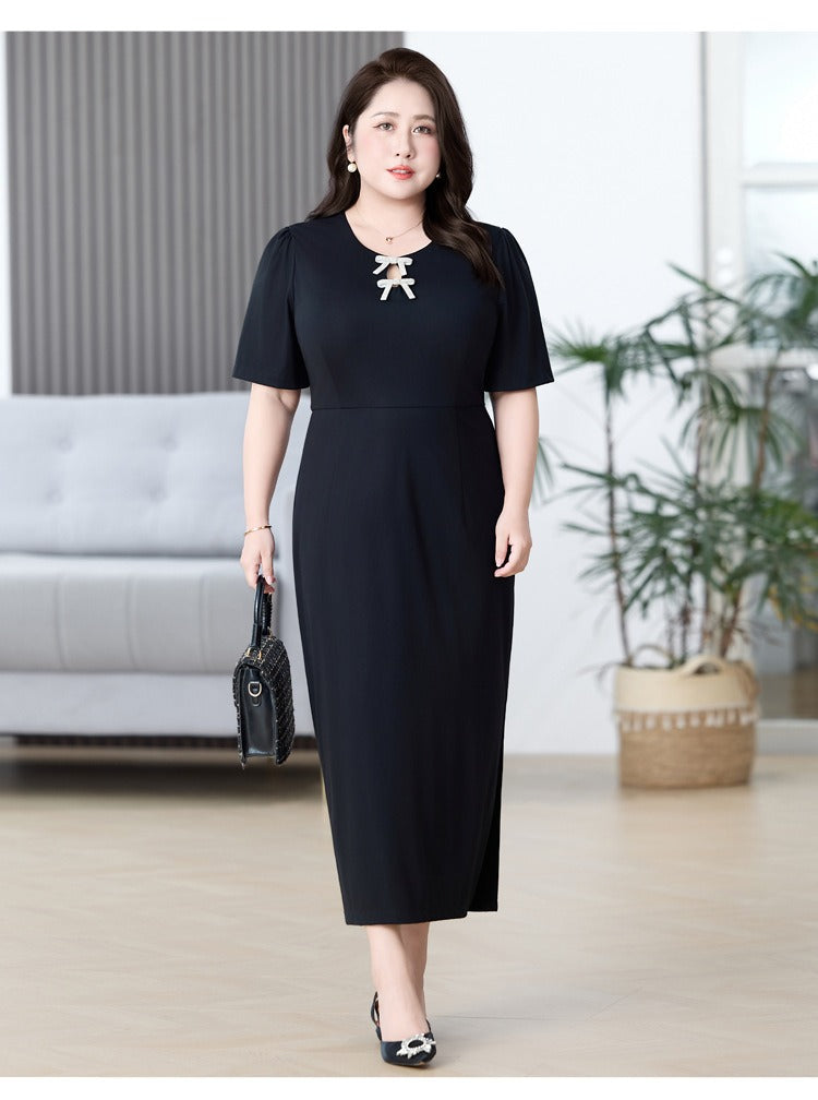 Plus Size Black Chic Pencil Dress (EXTRA BIG SIZE)  Pluspreorder