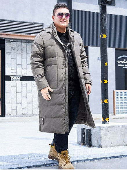 Men’s Plus Size Simple Down Long Winter Jacket