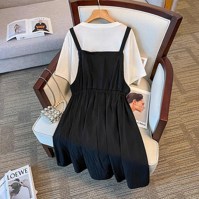 Plus Size Mock 2 Piece Suspender Dress EXTRA BIG SIZE Pluspreorder