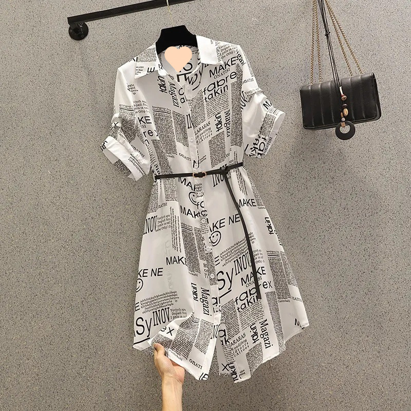 Plus Size Newspaper Print Dress Summer Dresses Sale Plus Size Shein  Newspaper Dress SHEIN Plus