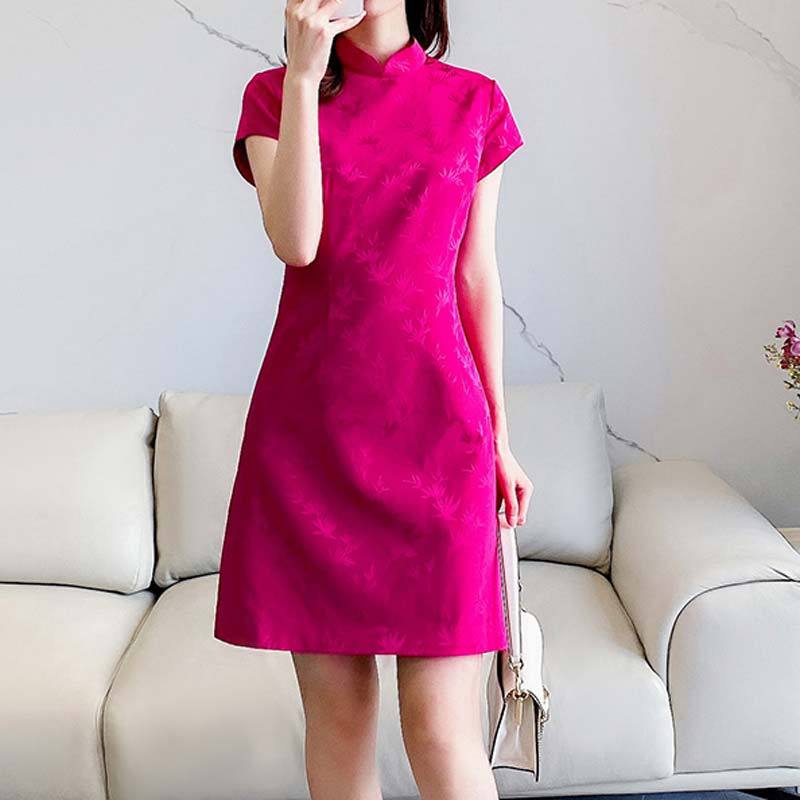 Plus Size Hot Pink Cheongsam Dress – Pluspreorder