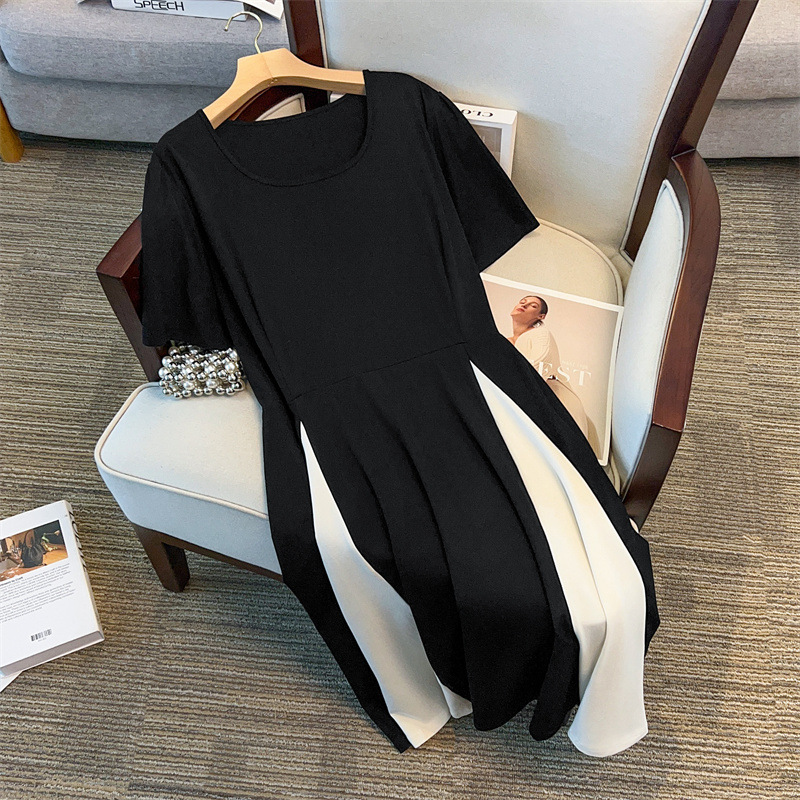 Plus Size Round Neck Fit And Flare Dress (EXTRA BIG SIZE) – Pluspreorder