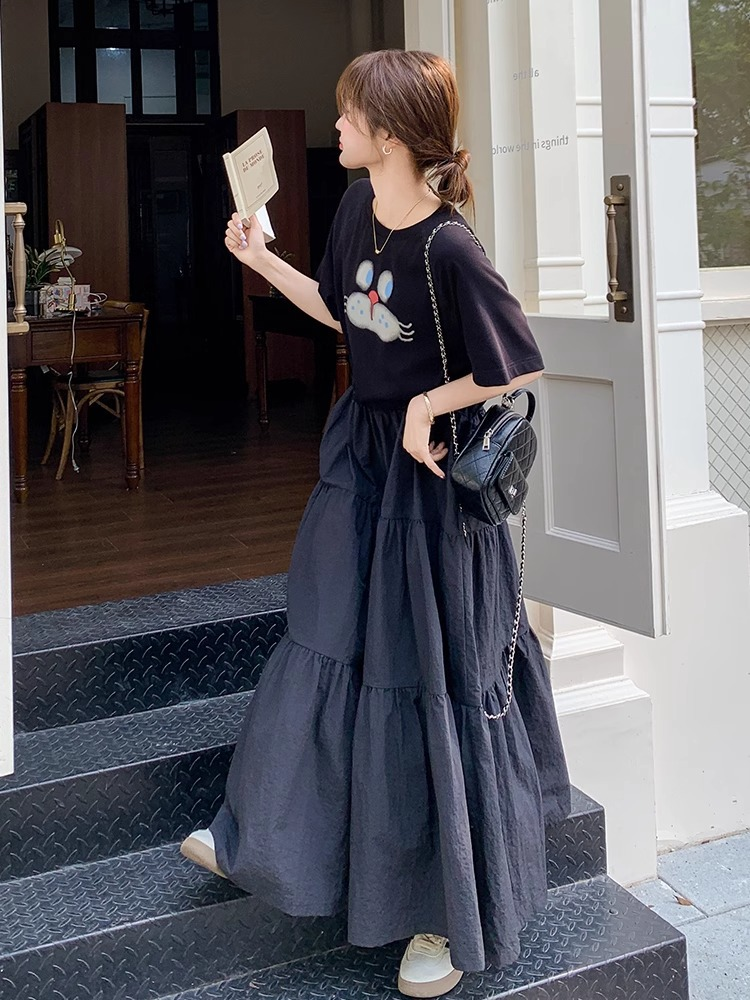 t shirt plus size maxi dress Jessica London Stretch Cotton T-Shirt Maxi Dress