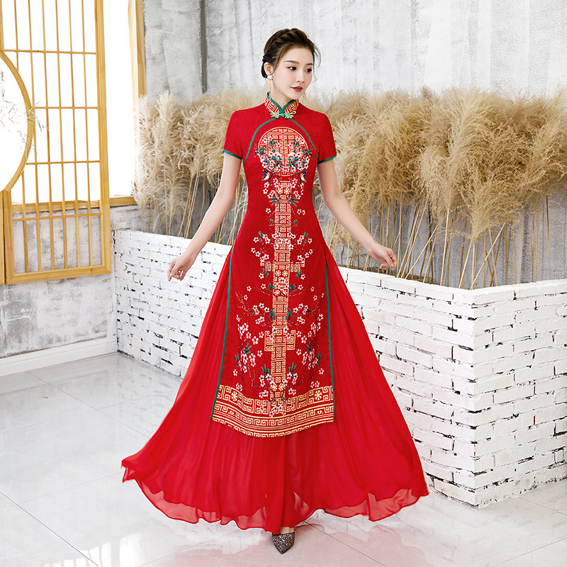 5xl maxi dresses S-5XL) Plus Size Qipao Maxi Dress (Chinese Wedding Dress) – Pluspreorder