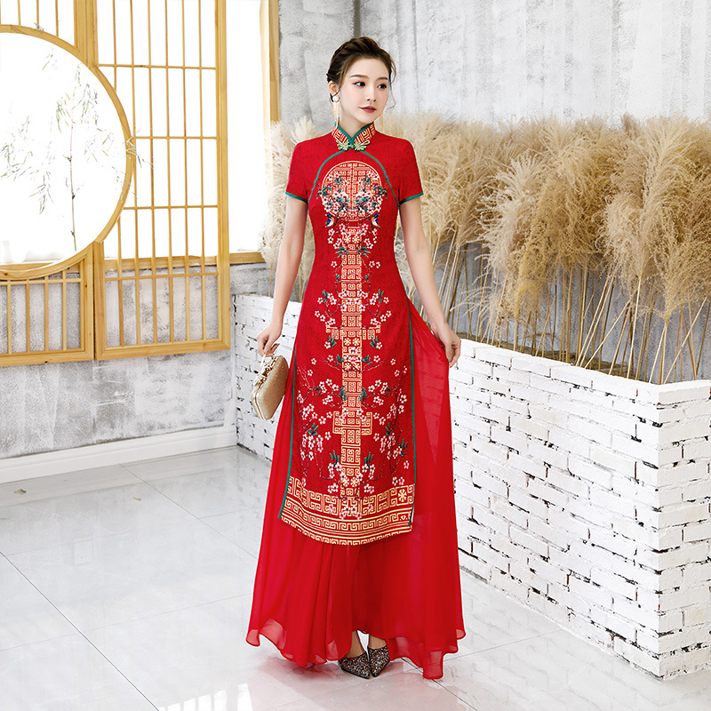 S-5XL) Plus Size Qipao Maxi Dress (Chinese Wedding Dress) – Pluspreorder