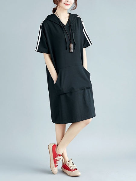 Oversized Hoodie Plus Size Short Sleeve Hoodie Dress Luzi Hoody