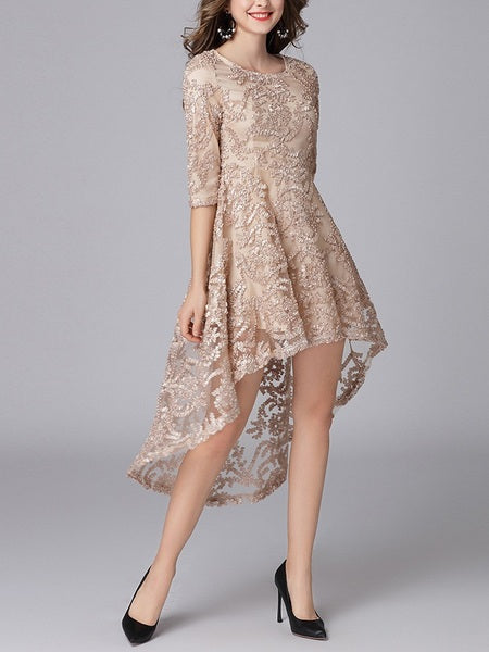Kaydence Gold Longer Back Train Dress  Pluspreorder