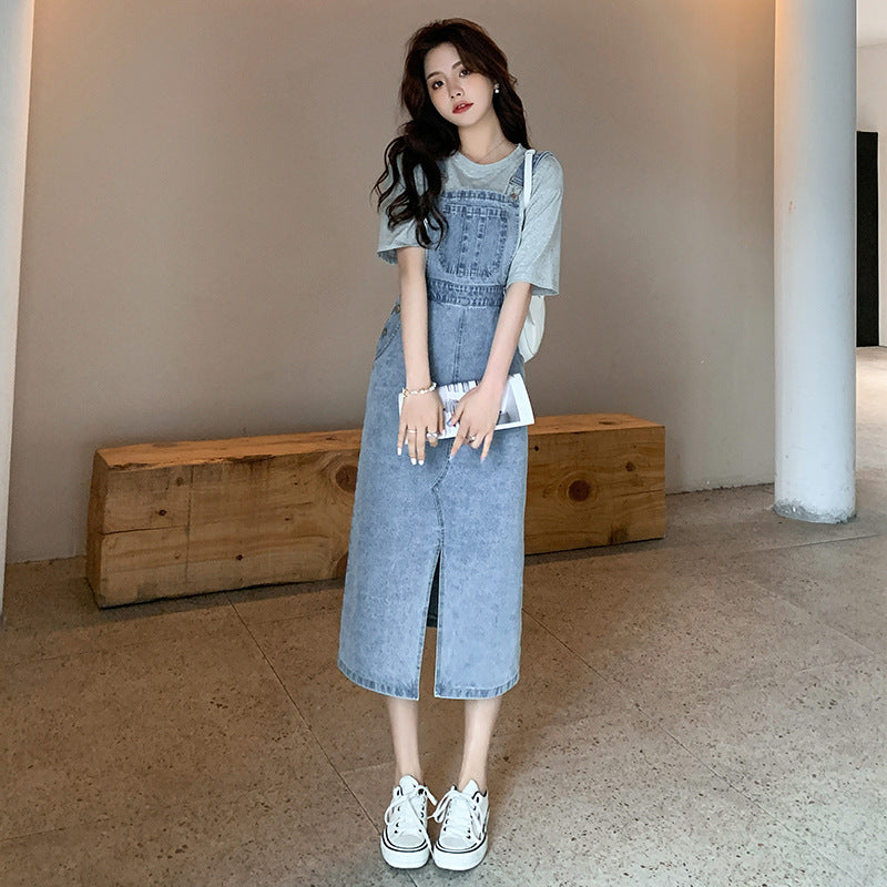Korean sales denim outfit