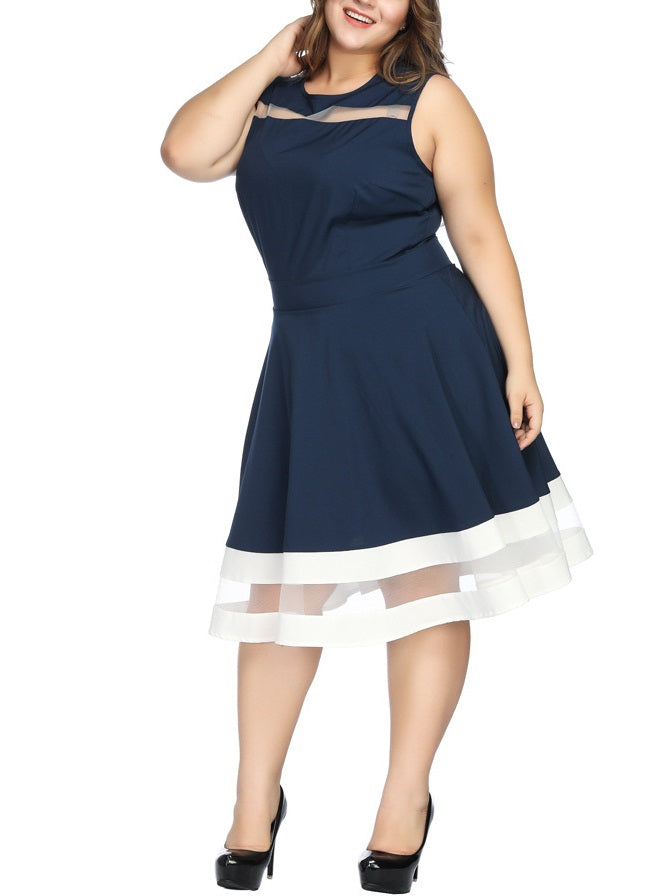 White swing online dress plus size