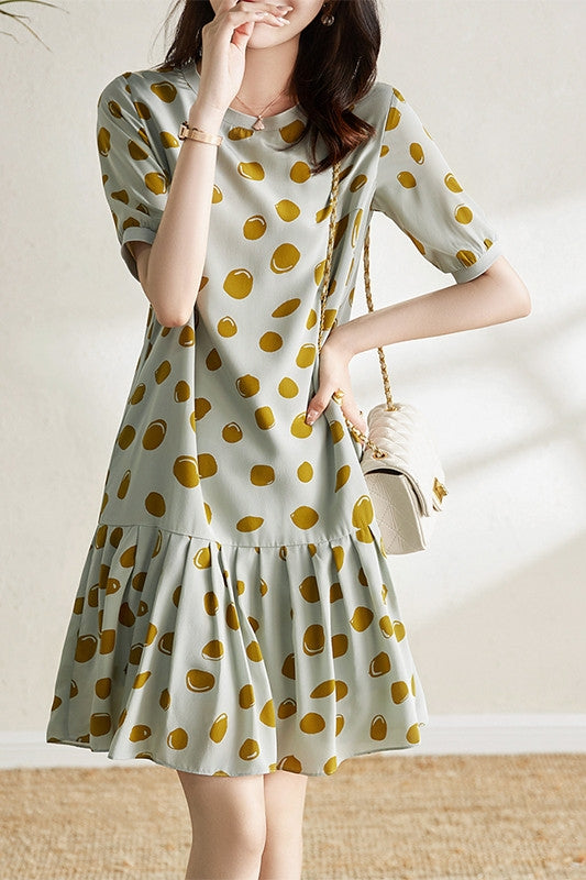 Plus Size Korean Polka Dots Drop Waist Dress Pluspreorder Plus Size Korean Polka Dots Drop Waist Dress Pluspreorder