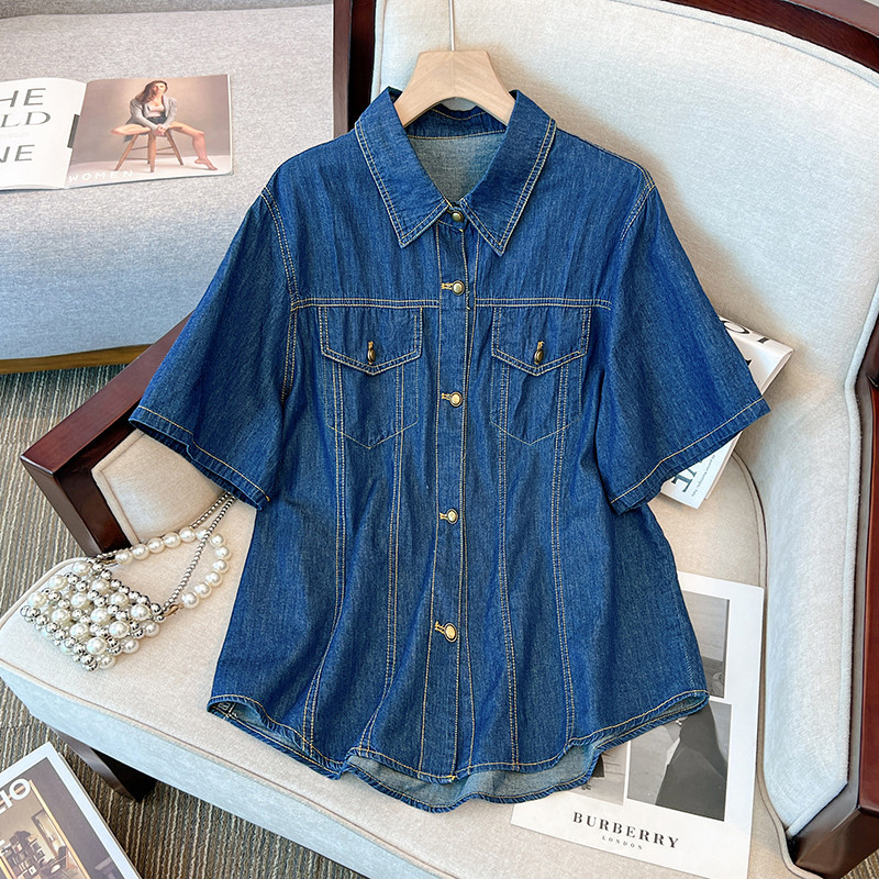 2XL 6XL Plus Size Denim Jacket And Black Tank Dress Set Extra