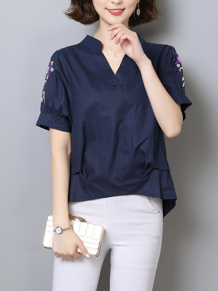 Express Shirt Women Summer Short Sleeve Lace Sleeve Shirt V Neck Collar  Button Long Casual Blouse Women, Light Blue, X-Large : : Clothing,  Shoes & Accessories