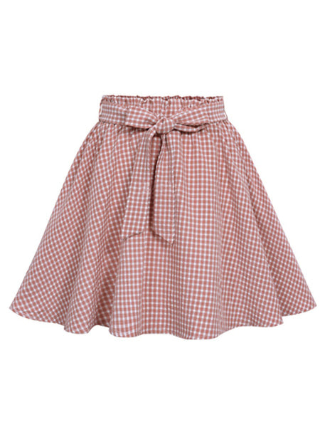 Marie-Emmanuelle Gingham Skirt (With Inner Lining Shorts)