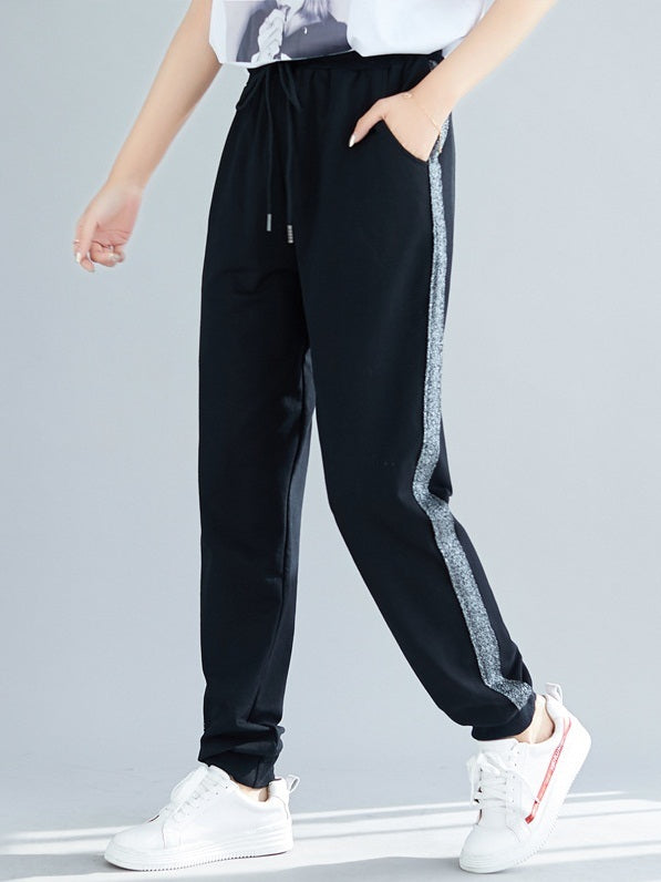 Otha Silver Shimmer Stripe Track Pants (EXTRA BIG SIZE) – Pluspreorder