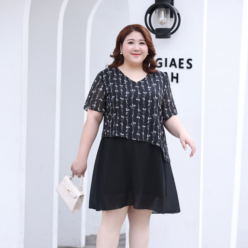 Plus Size Chiffon Layer Dress – Pluspreorder