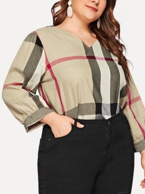 mid sleeve blouse
