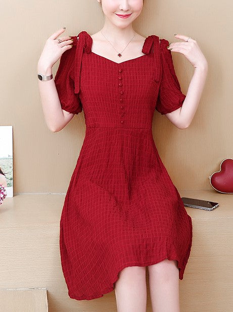 slim fit dress slacks Korean Style] 7 Color Casual Belted Mini Dress – Ordicle
