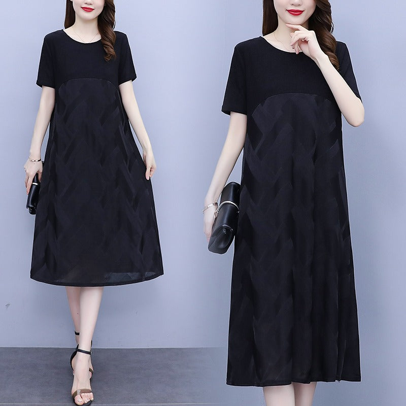 Plus Size Black A Line Flattering Dress – Pluspreorder