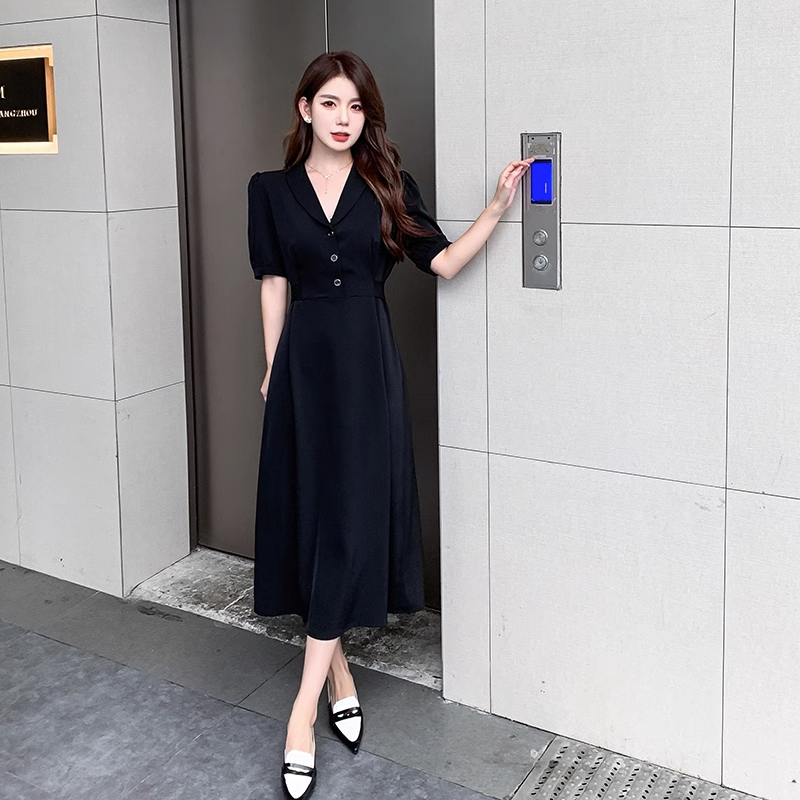 Plus Size Black Midi Shirt Dress  Pluspreorder