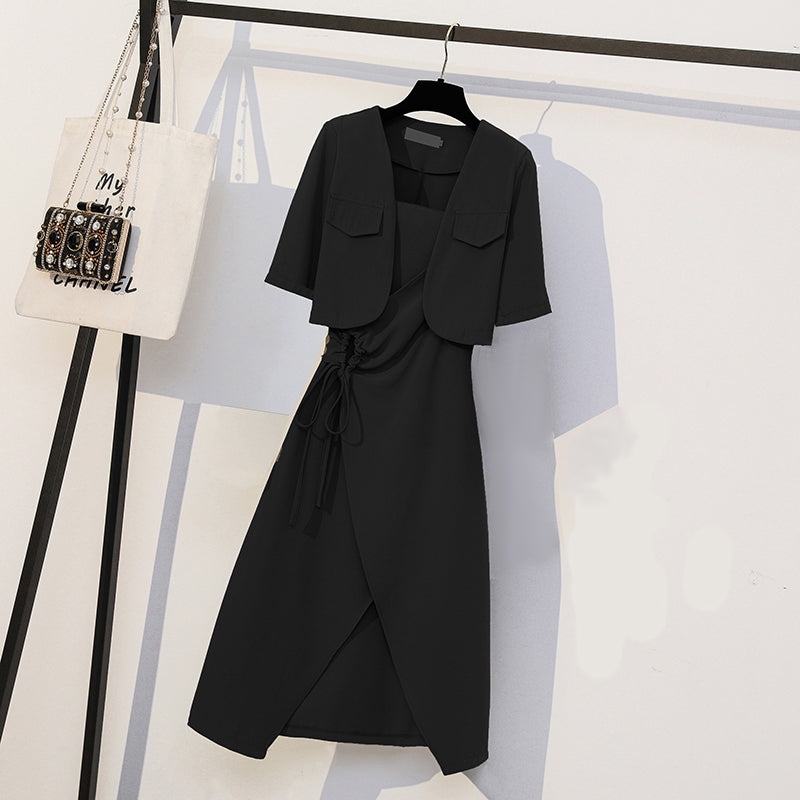 Plus Size Korean Jacket and Cami Dress Set – Pluspreorder