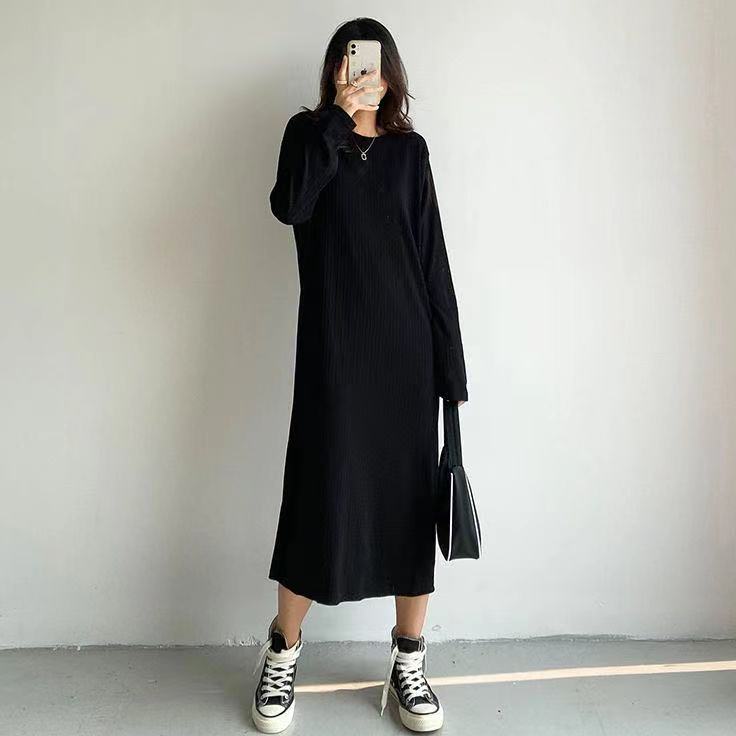 Plus Size Korean Pleat Midi T Shirt Dress Pluspreorder
