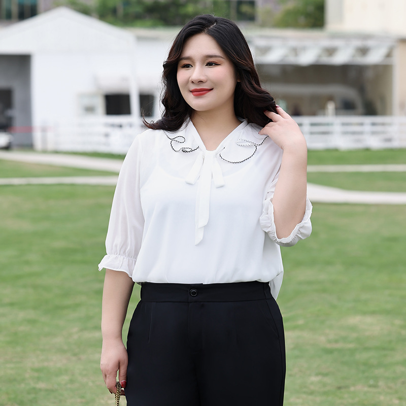Fancy white blouses plus size hotsell