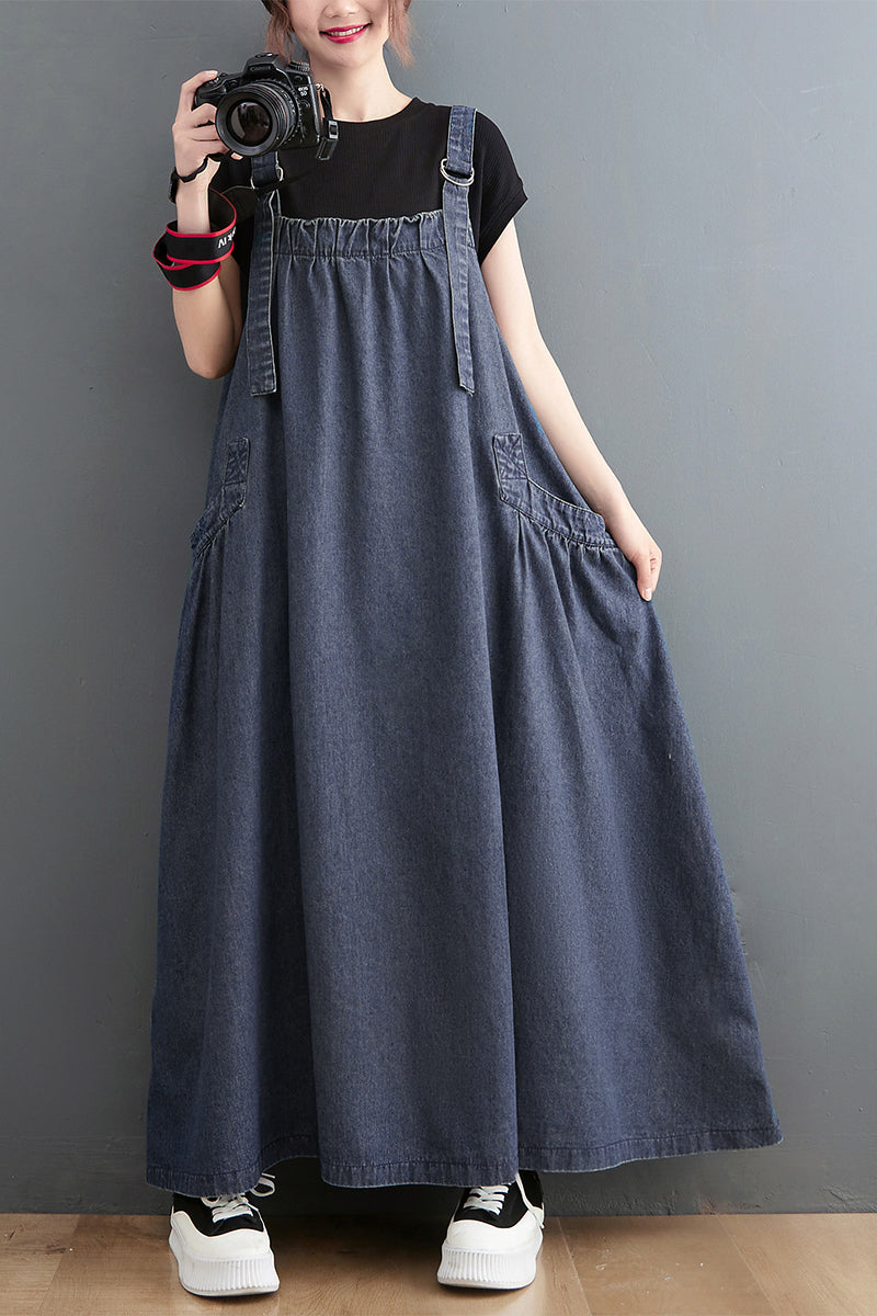 Plus Size Denim Maxi Dress – Pluspreorder