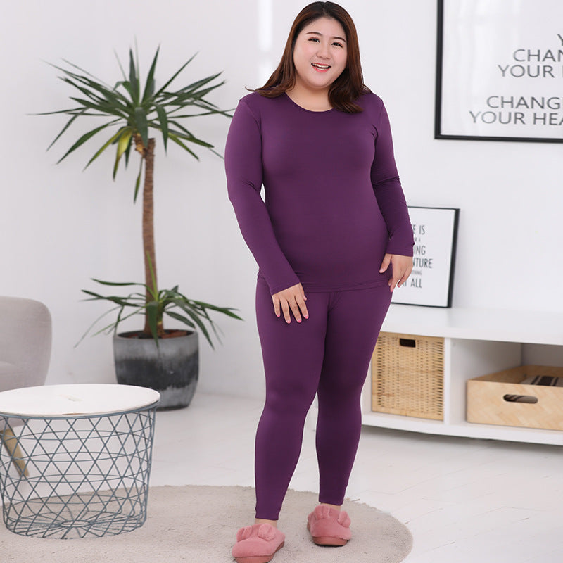 Plus size thermal fleece thick top and leggings set (EXTRA BIG - Main Image