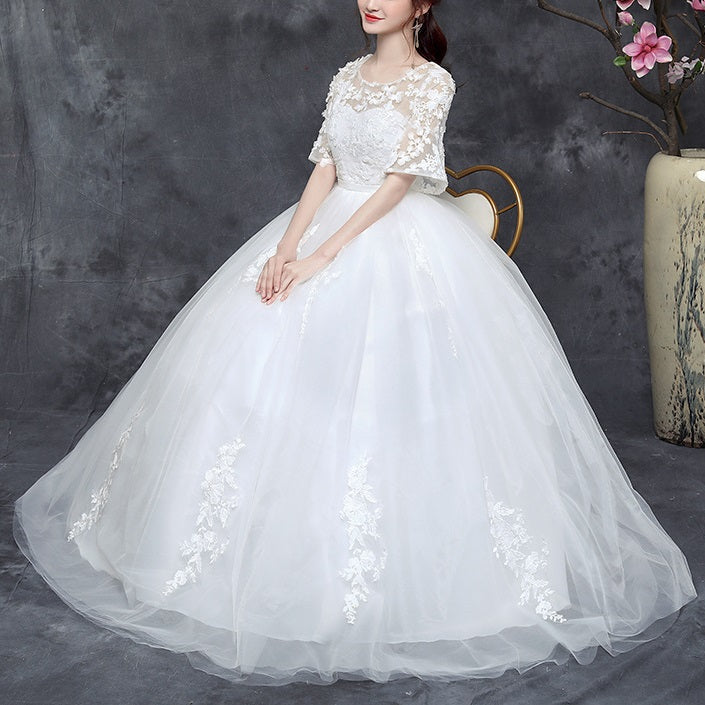 sachin and babi light blue dress Embroidered Flowers Wedding Dress  TANYA BRIDAL