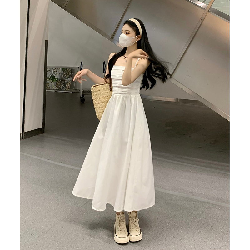 Plus Size Black Crop Cardigan and White Tube Midi Dress Set