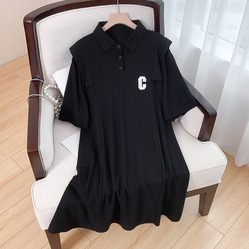 polo shirt dress women's plus size Women's Plus Size Supima Cotton 3/4 Sleeve Polo Dress - Lands' End - Blue
