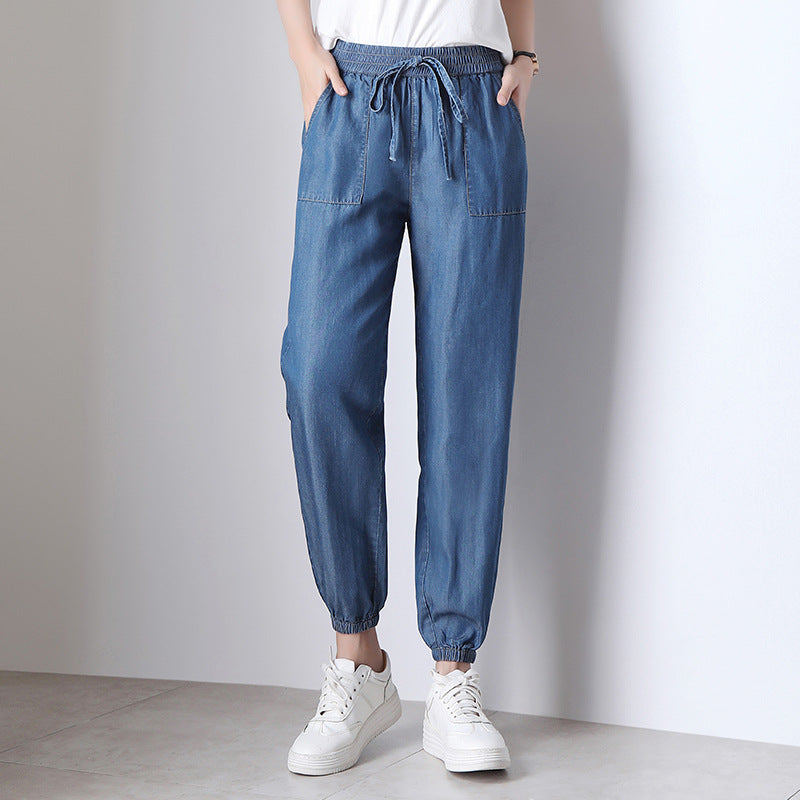 Plus Size Tencel Denim Capri Jeans