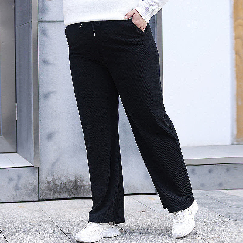 Plus size wide leg corduroy pants online