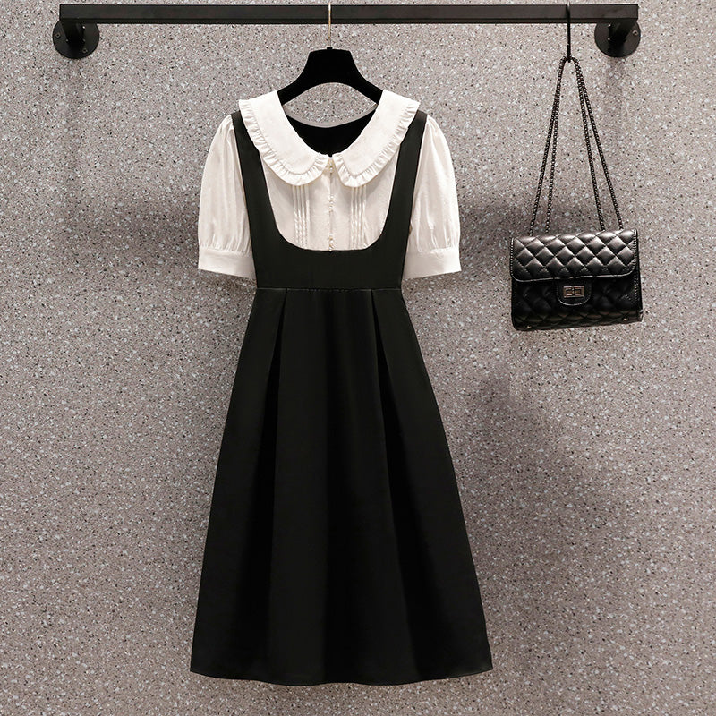 Plus Size Korean Doll Collar Shirt Dress