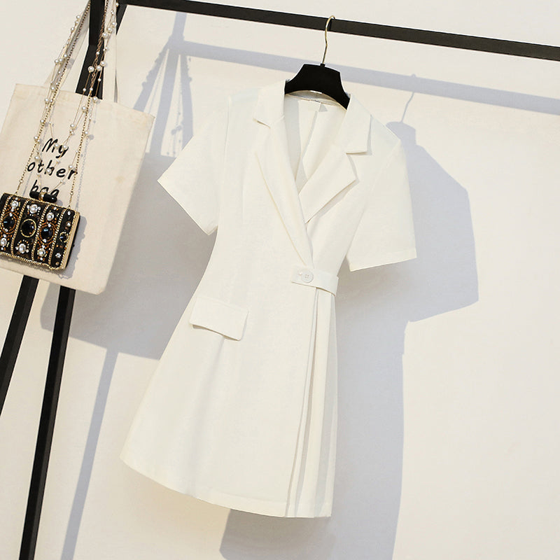 Plus Size Korean Blazer Shirt Dress Pluspreorder