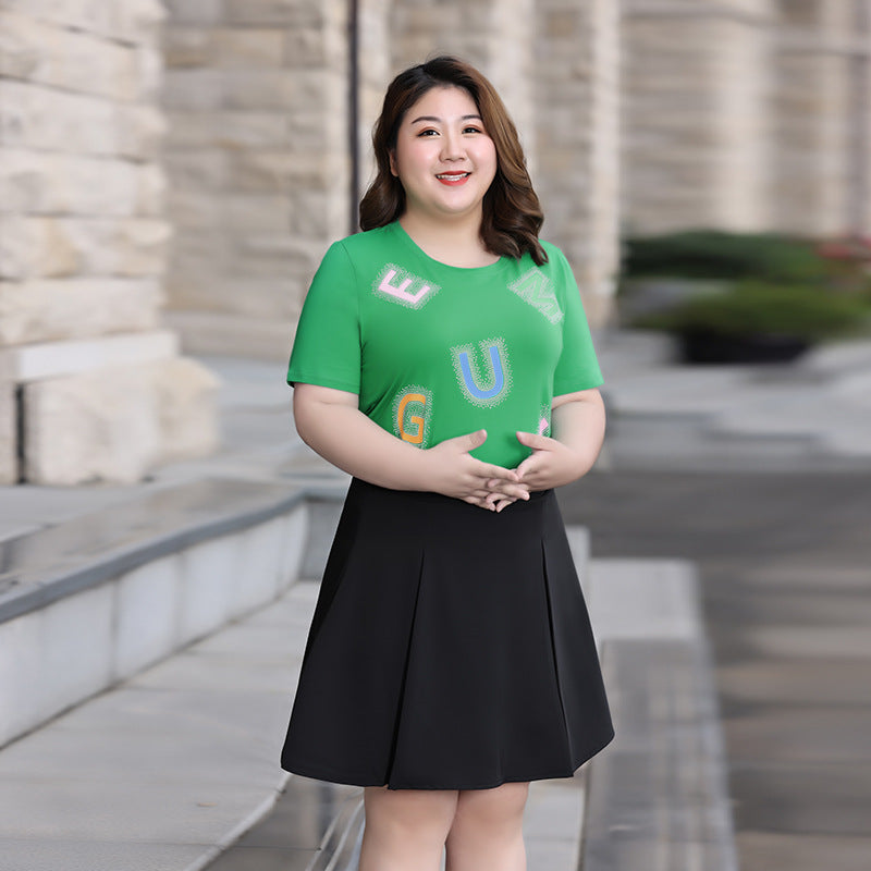 Plus size pleated hot sale skirt 7xl