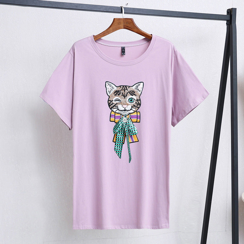 Plus size cat outlet t shirts