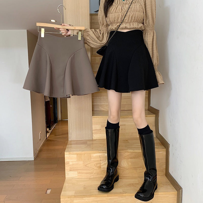 Plus Size Korean Fluted Flare Mini Skirt Pluspreorder