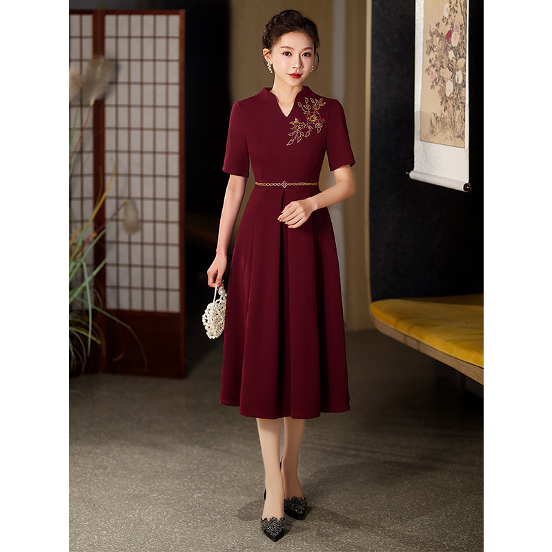 Plus Size Formal Minimalist Cheongsam Chinese Dress Mother Of The Bri Pluspreorder