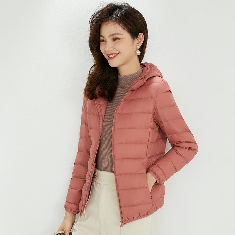 Plus Size Hooded Lightweight Down Jacket Pluspreorder