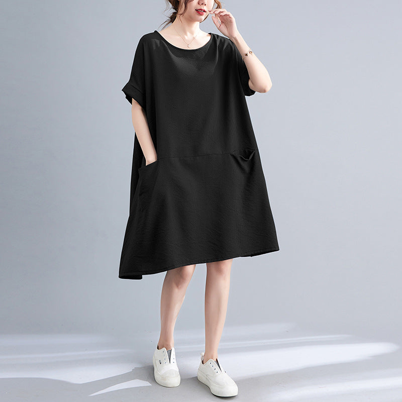 Plus size shift dress with pockets deals