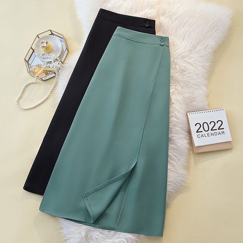 Plus Size A Line Midi Skirt