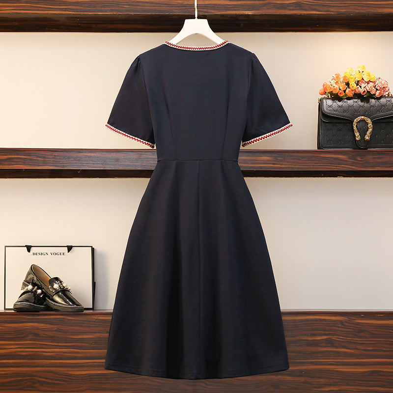 slim fit dress slacks Dewlily Long Ribbon Cache-Coeur Dress Korean Fashion for Teens, 20s, 30s V-Neck High Waist Elongates Legs Style Up Cute Covers Upper Arms main image 0
